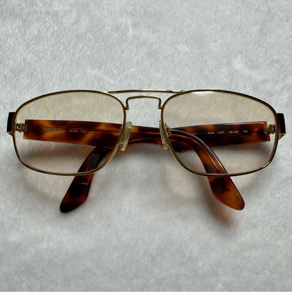 Vintage Yves Saint Laurent Tortoise Shell Glasses Frame